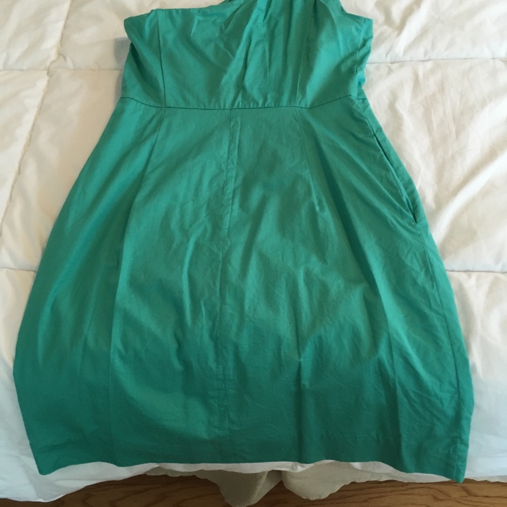 Turquoise J. Crew One Strap Dress